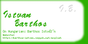 istvan barthos business card